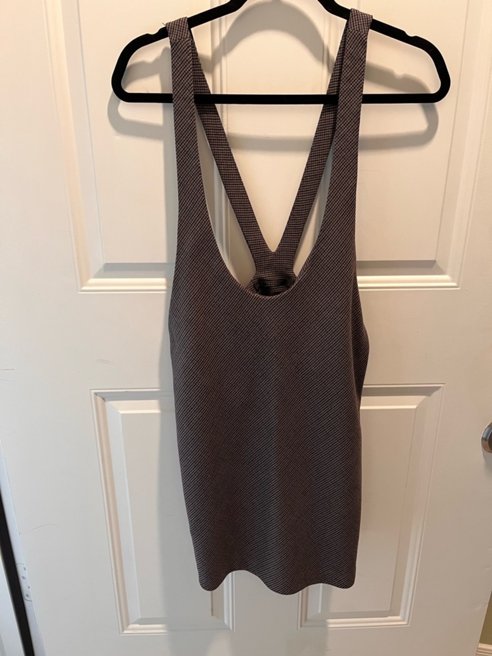 Zara Trafaluc Multicolored Houndstooth Knit Tank Dress